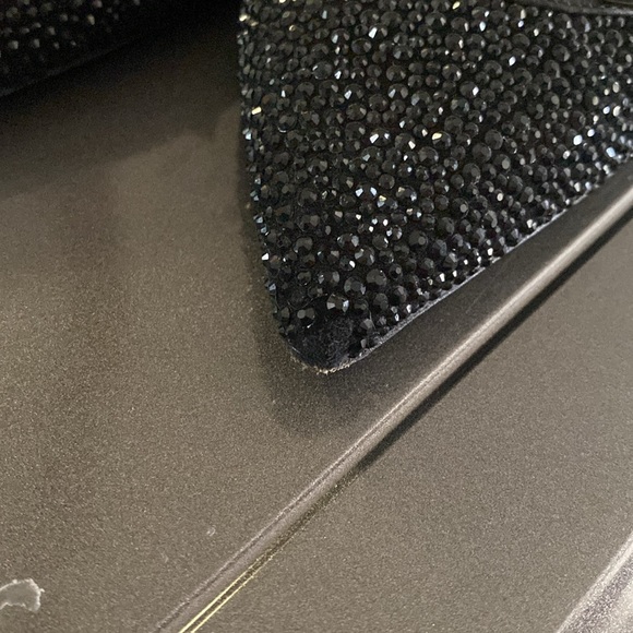 Rare Authentic Valentino Noir Rockstud Caviar Crystal/ Swarovski Pumps - Picture 11 of 13